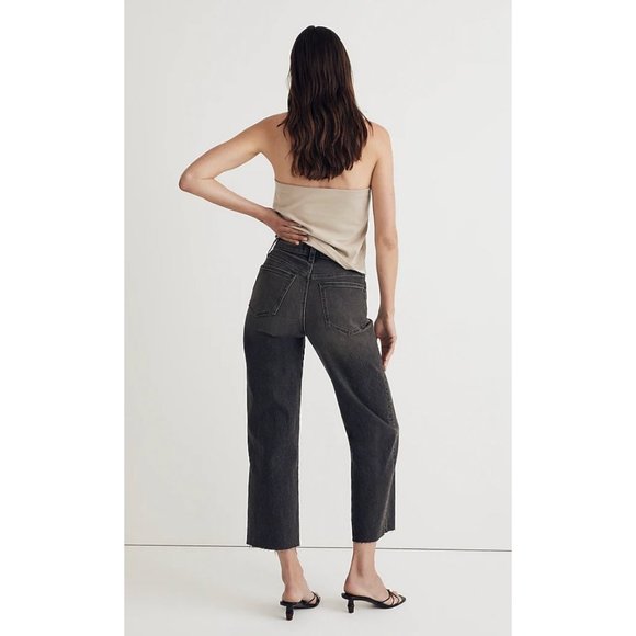 Madewell Petite Perfect Wide Leg Crop Jean Benley Wash Size P32 - Picture 2 of 7